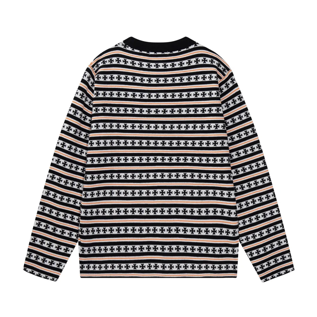P300 Chrome Hearts Chrome Hearts all over printed wool sweater Color: Black Yellow Size: S M L XL XXL